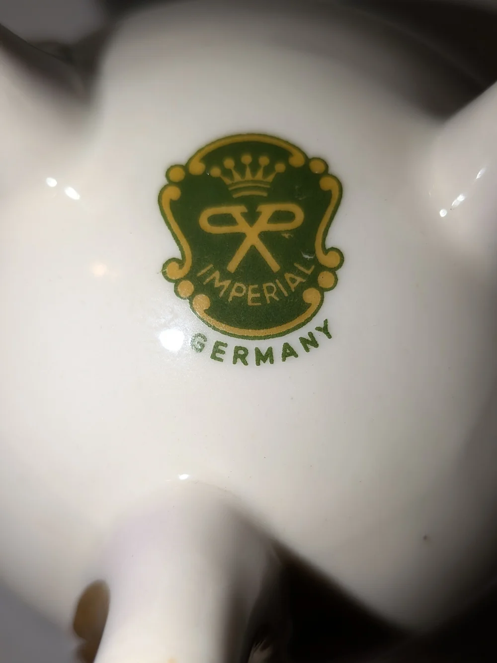 Vintage Imperial de Bec Porcelain Footed Egg Vase Germany 3